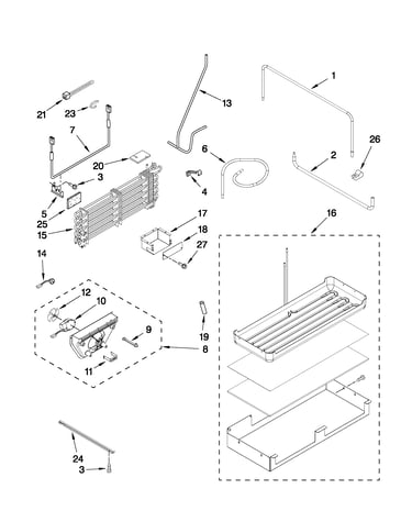Lower unit and tube parts
