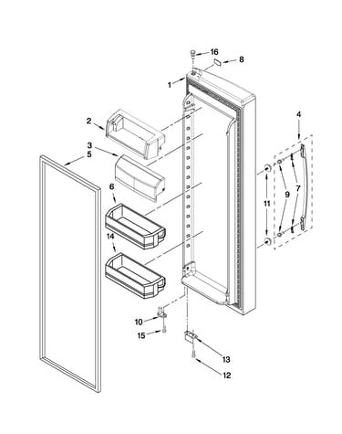 Refrigerator door parts