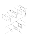 Lower oven door parts