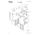 Whirlpool WTW4800XQ0 top and cabinet parts diagram