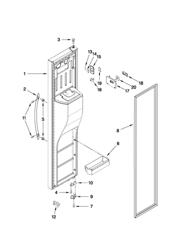 Freezer door parts