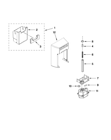 Motor and ice container parts