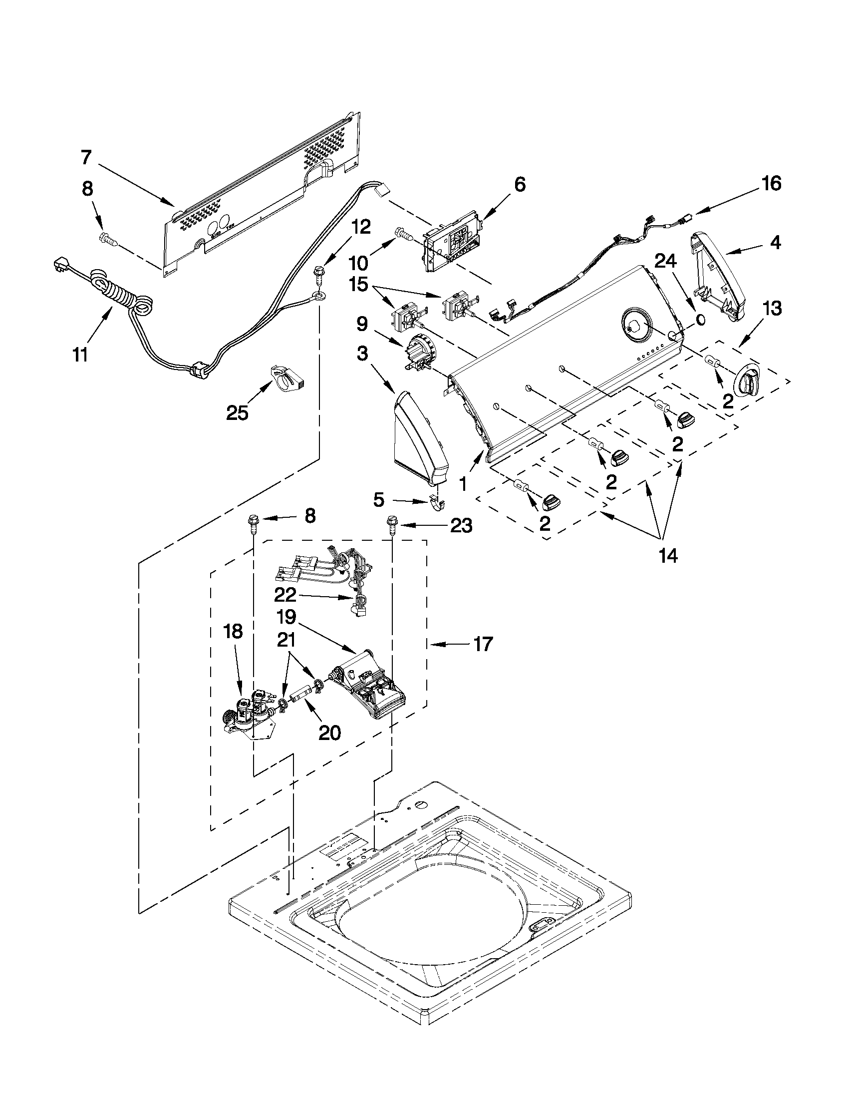 CONTROLS AND WATER INLET PARTS