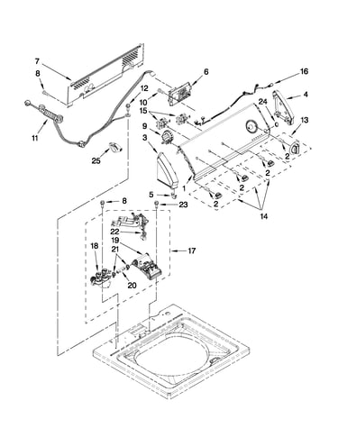 Controls and water inlet parts