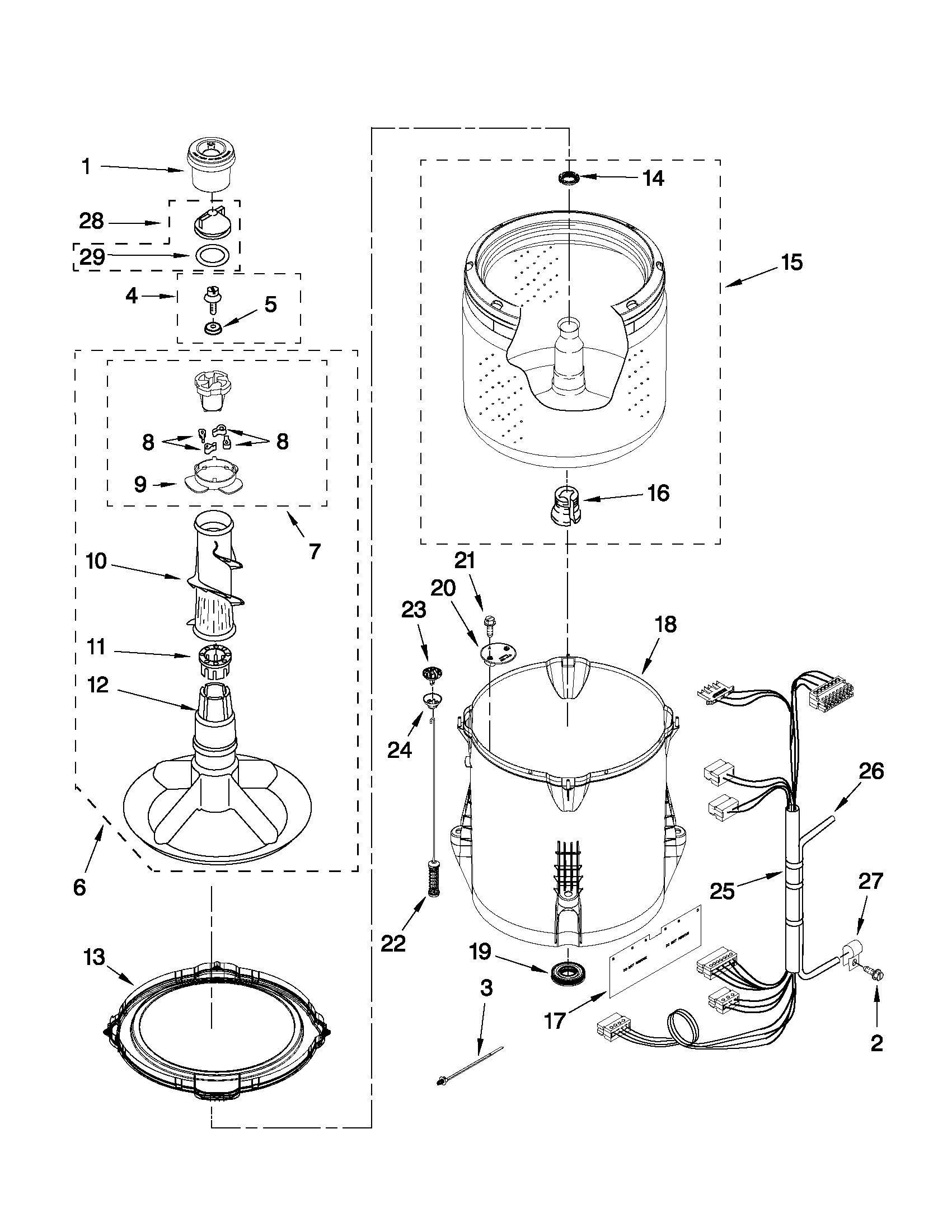 BASKET AND TUB PARTS