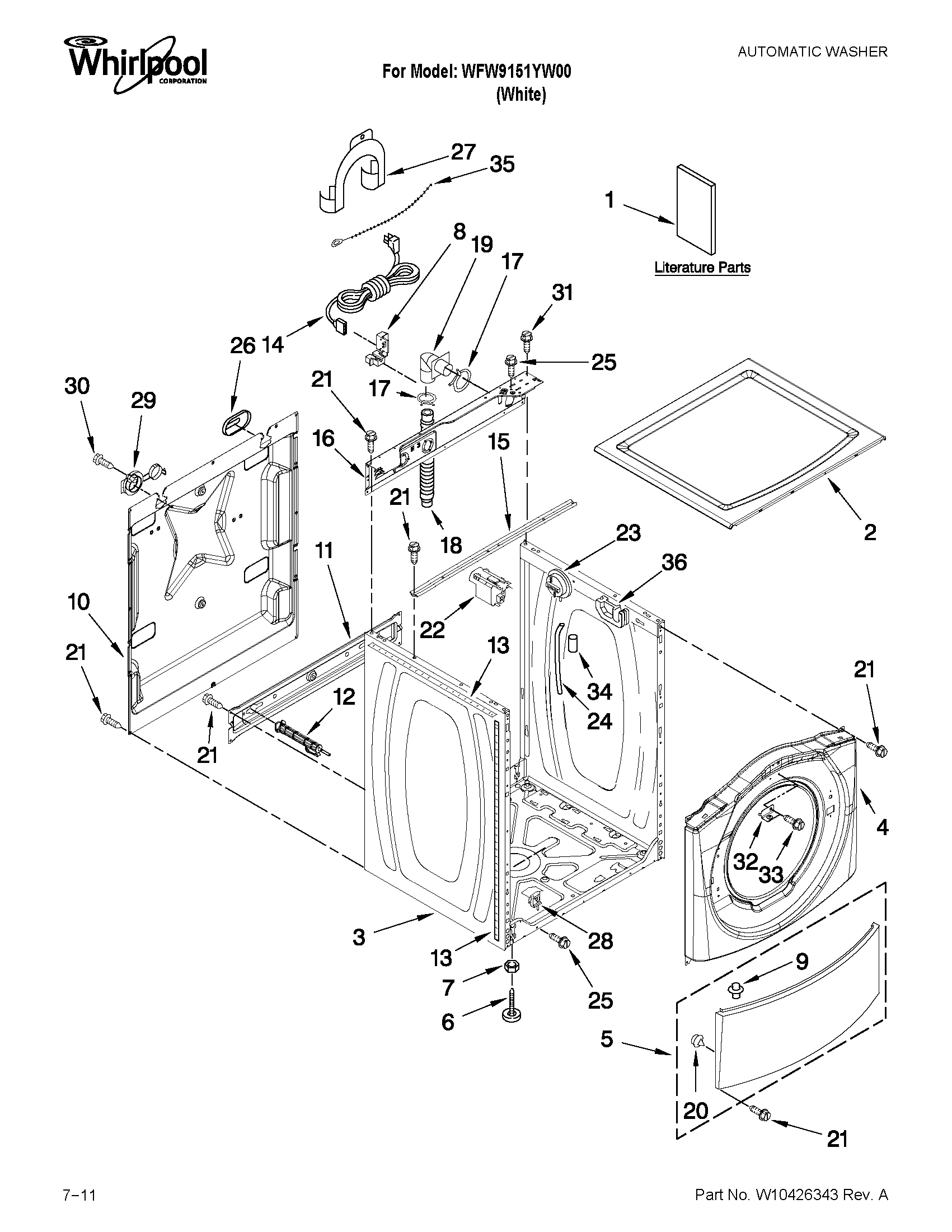 TOP AND CABINET PARTS