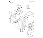 Whirlpool WFW9151YW00 top and cabinet parts diagram