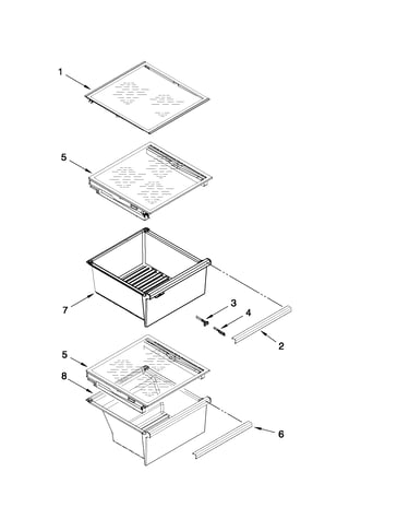 Refrigerator shelf parts