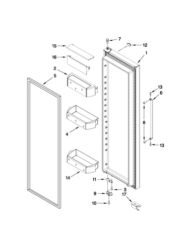 Refrigerator door parts