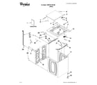 Whirlpool 7MWTW1706YM0 top and cabinet parts diagram