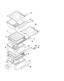 Refrigerator shelf parts