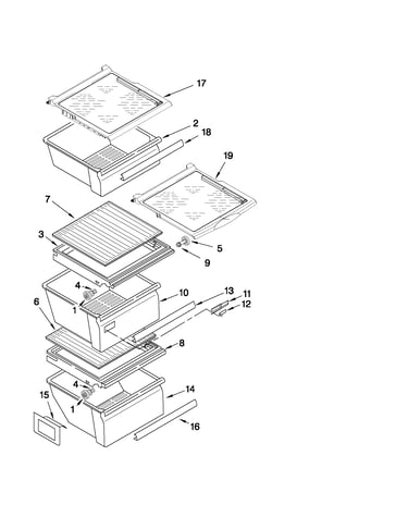 Refrigerator shelf parts
