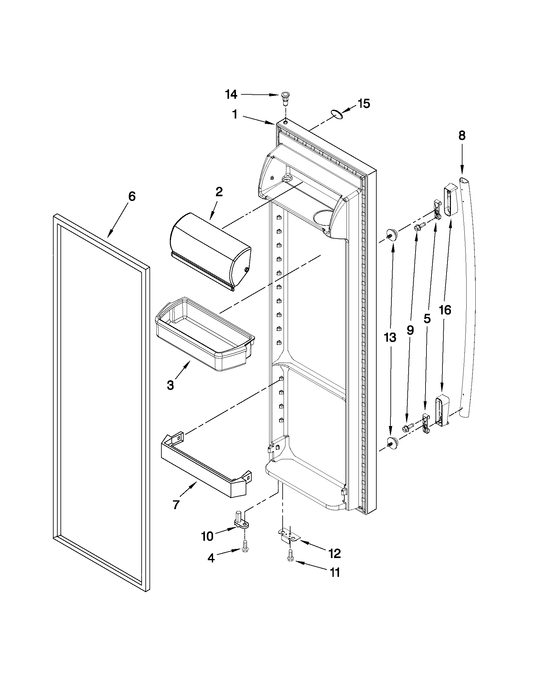 Refrigerator door parts