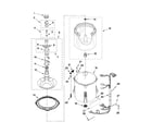 Whirlpool WTW4750YQ1 basket and tub parts diagram