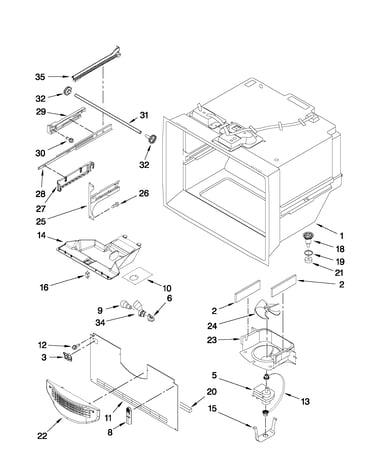 Freezer liner parts