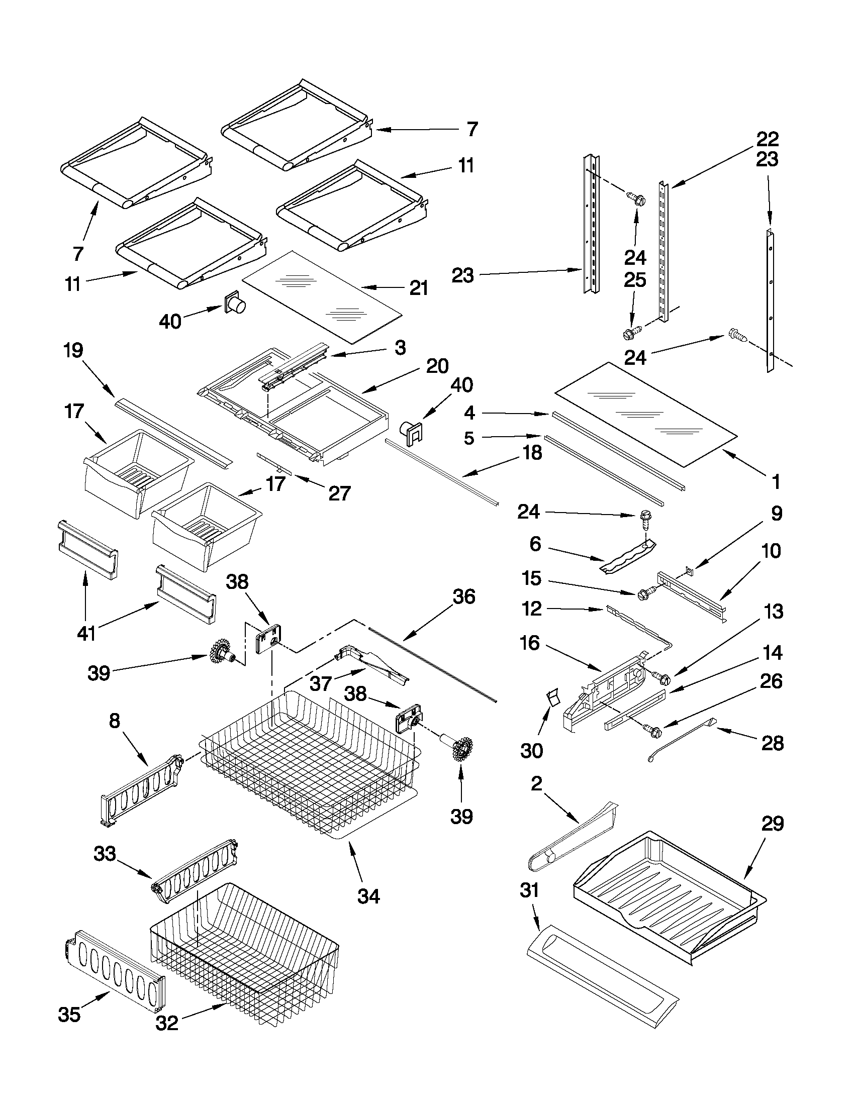 Shelf parts