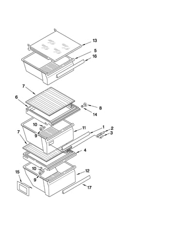Refrigerator shelf parts