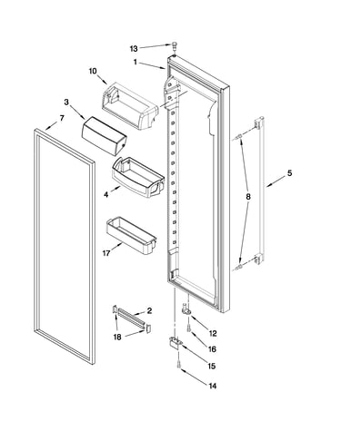 Refrigerator door parts