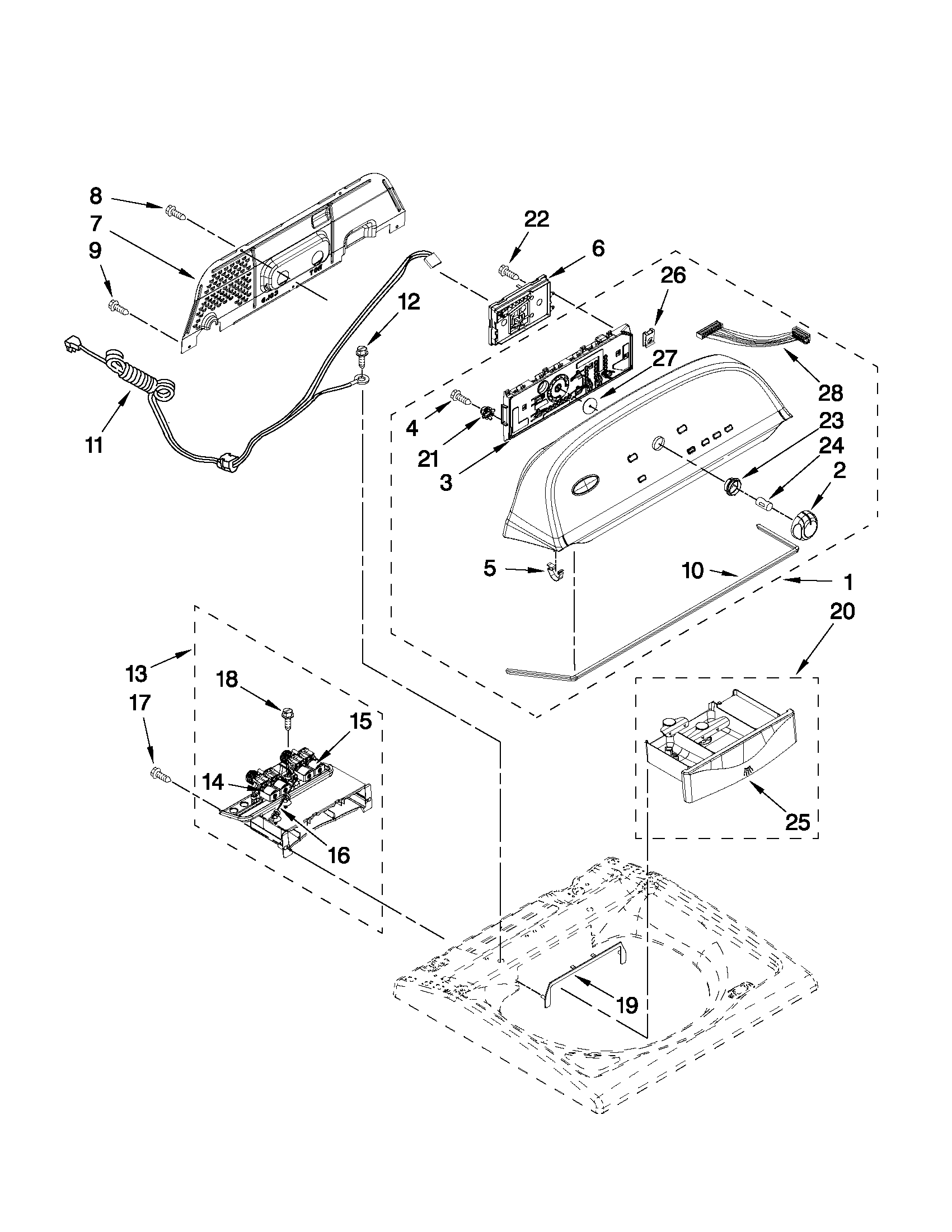 Console and dispenser parts