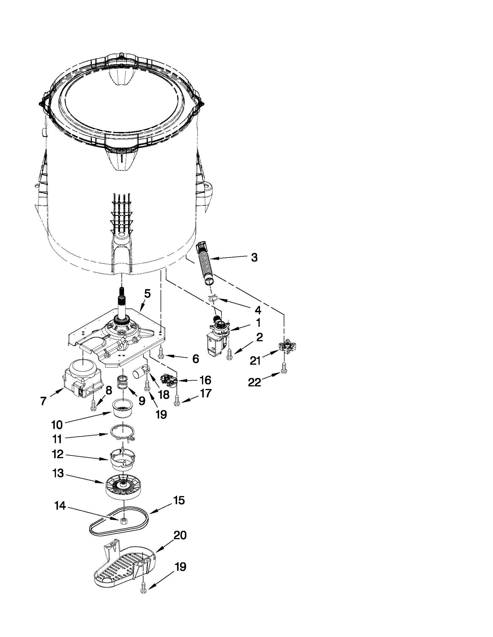 GEARCASE, MOTOR AND PUMP PARTS