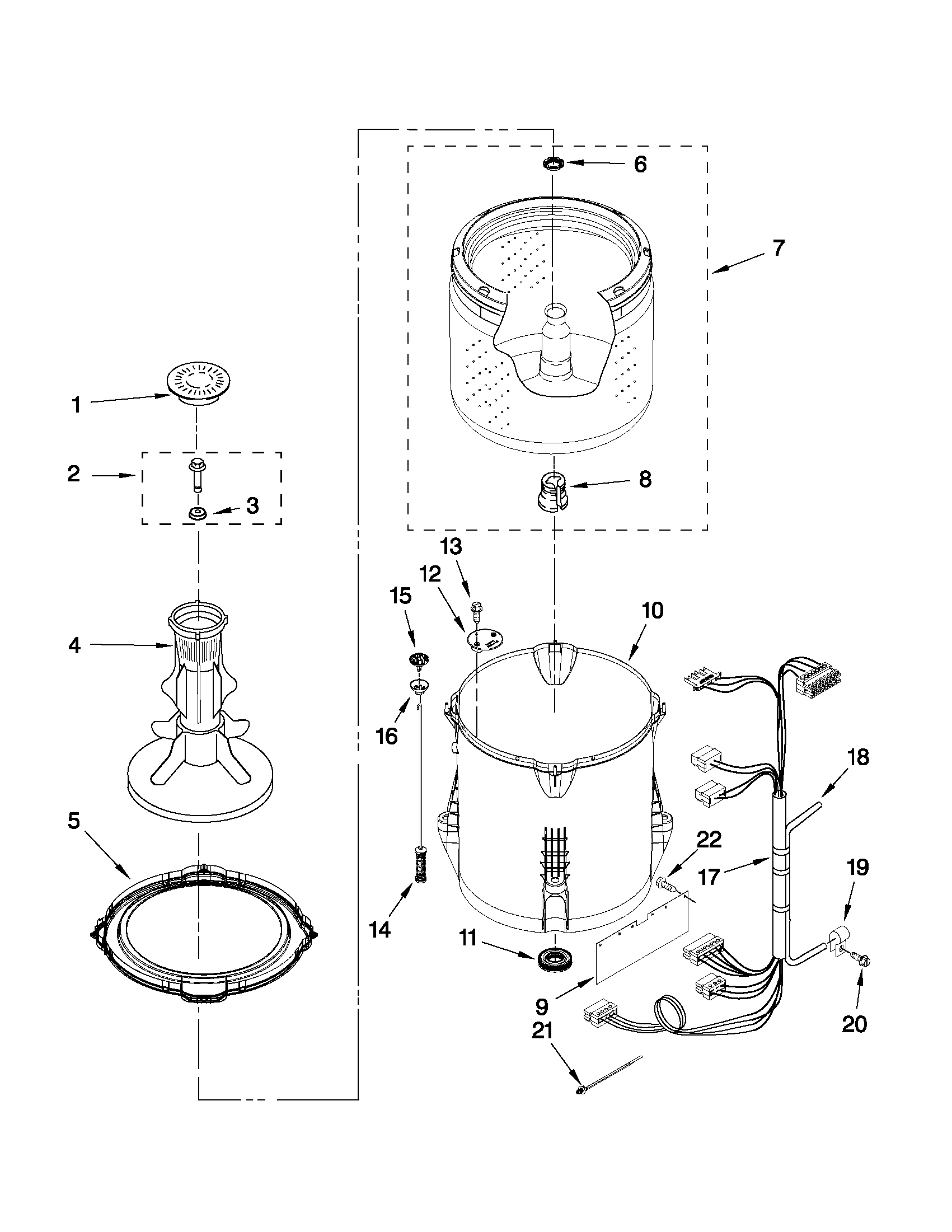 Basket and tub parts