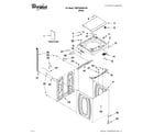 Whirlpool 7MWTW5550YW1 top and cabinet parts diagram