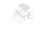 Whirlpool YGFE461LVS1 drawer & rack parts diagram
