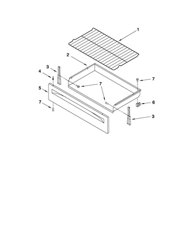 Drawer and rack parts