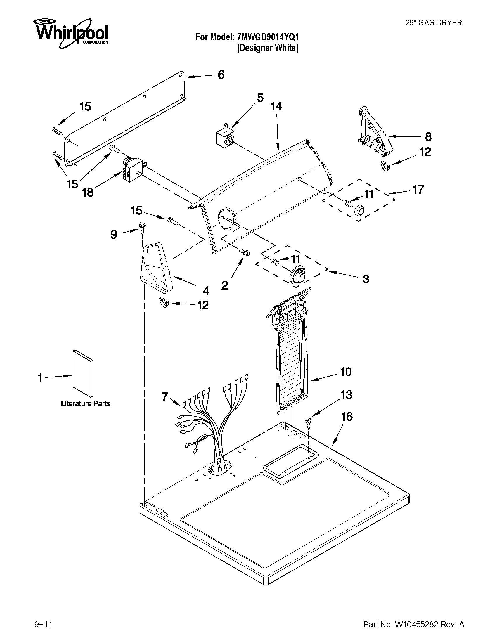 Top and console parts