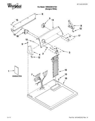 Top and console parts