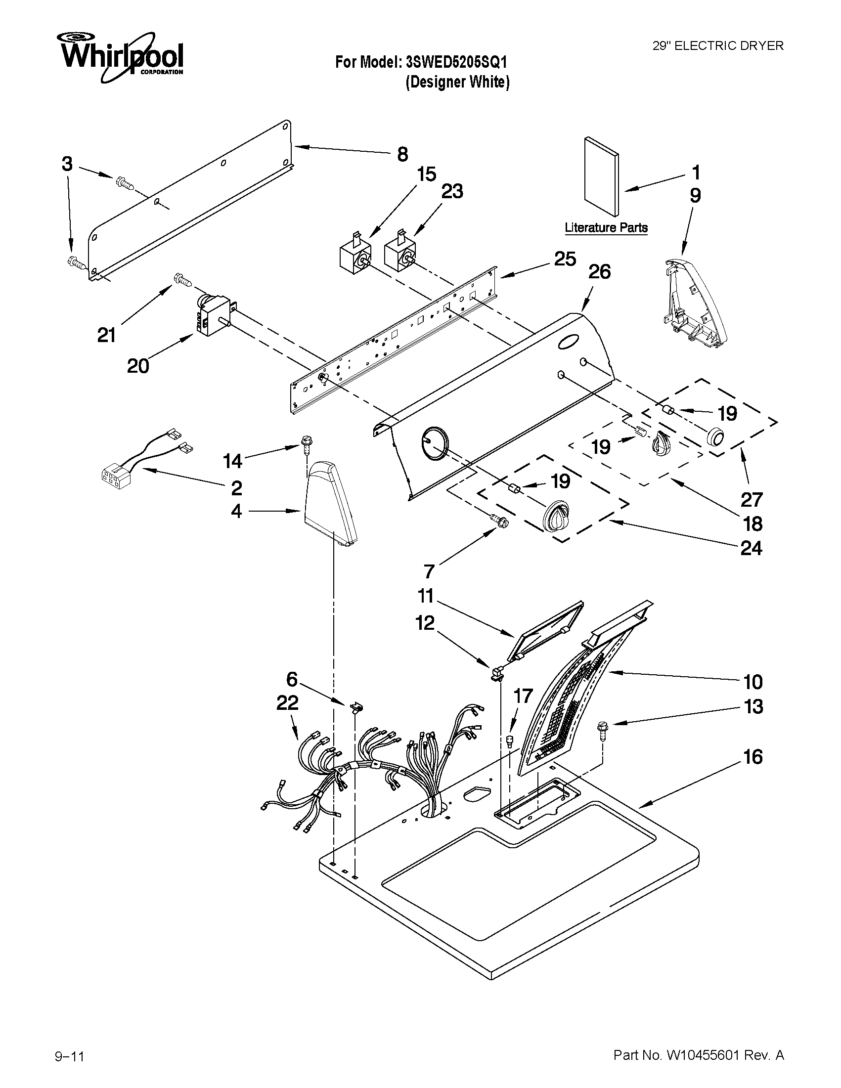 Top and console parts