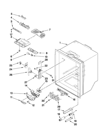 Refrigerator liner parts
