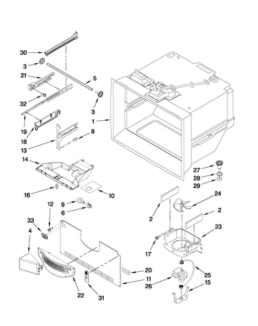 Freezer liner parts