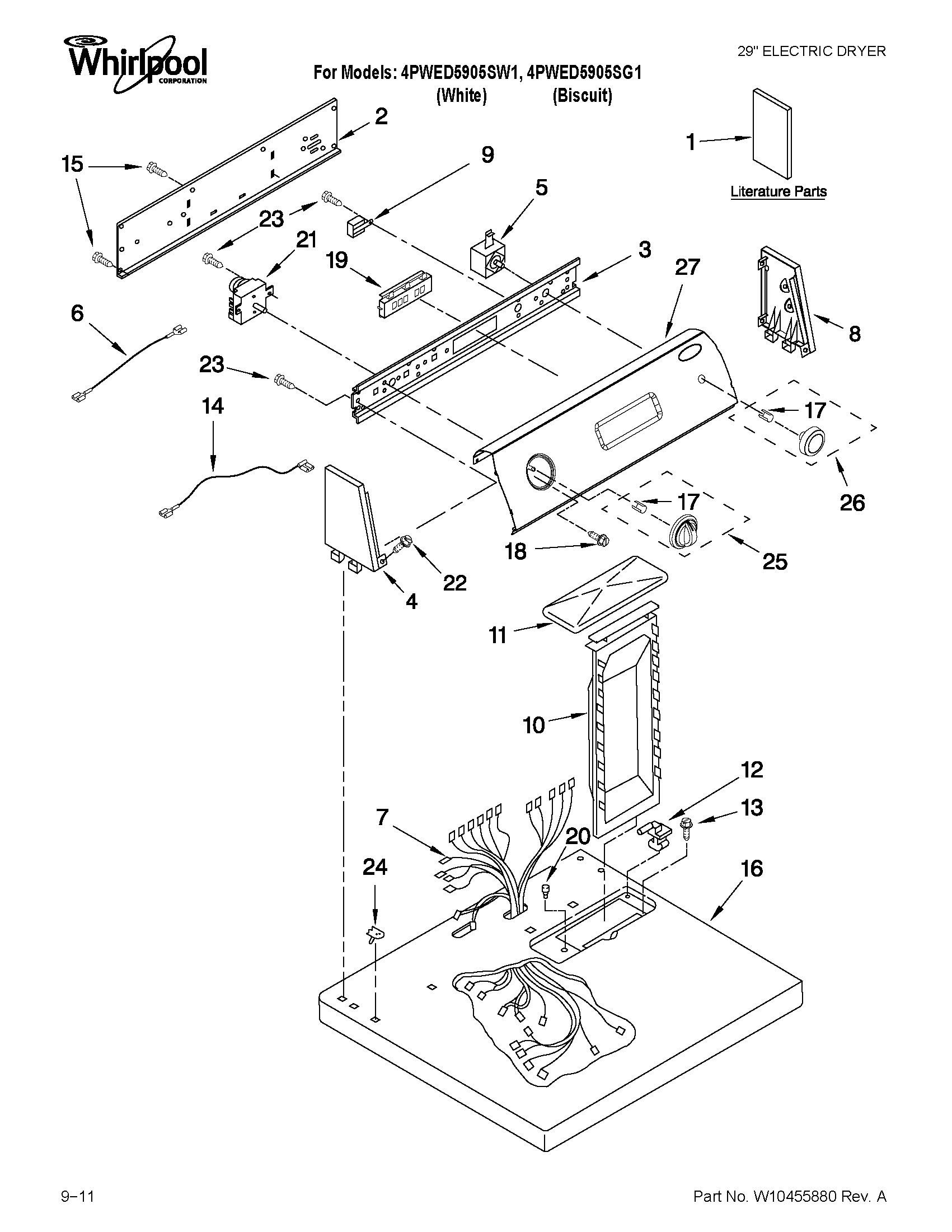 Top and console parts