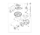 KitchenAid KUDS35FXBL4 pump, washarm and motor parts diagram