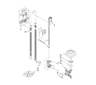 KitchenAid KUDS30FXWH4 fill, drain and overfill parts diagram