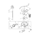 KitchenAid KUDL15FXWH4 pump, washarm and motor parts diagram