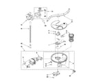 KitchenAid KUDE40FXBL4 pump, washarm and motor parts diagram