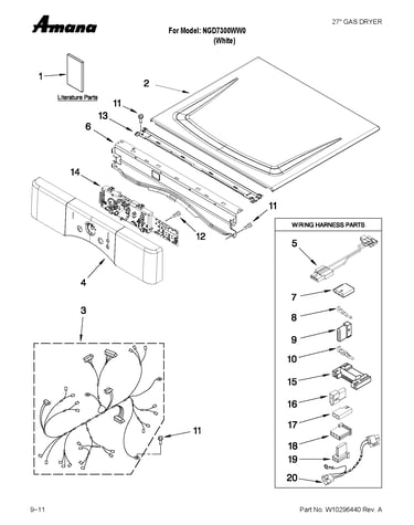 Top and console parts