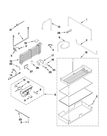 Lower unit and tube parts