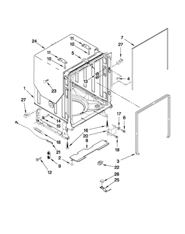 Tub and frame parts