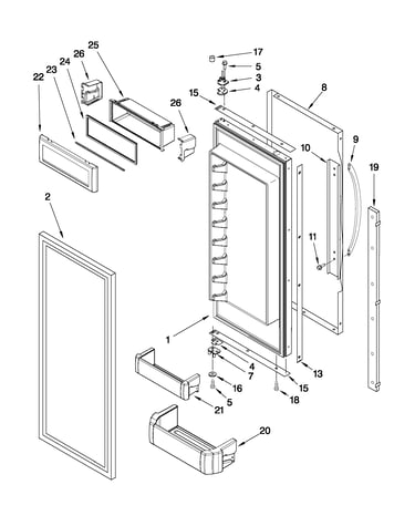 Refrigerator door parts
