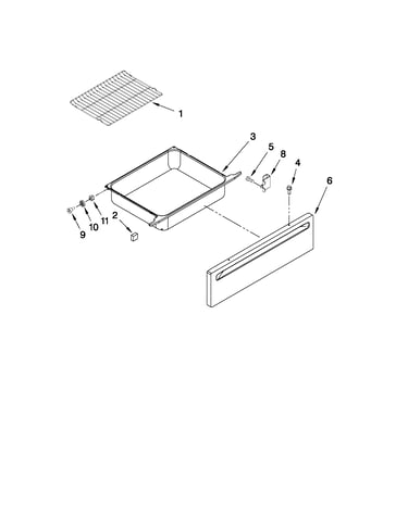 Drawer and rack parts