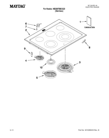 Cooktop parts