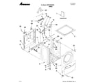 Amana NFW7300WW02 top and cabinet parts diagram