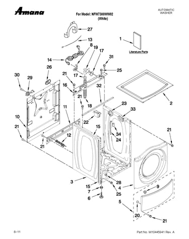 Top and cabinet parts