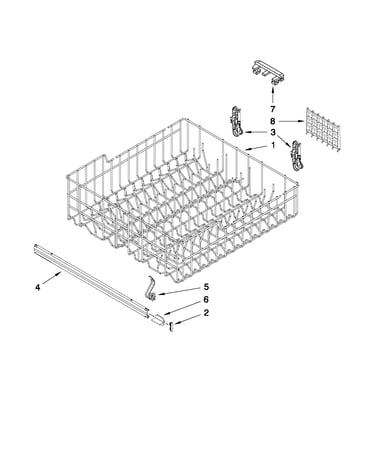 Upper rack and track parts
