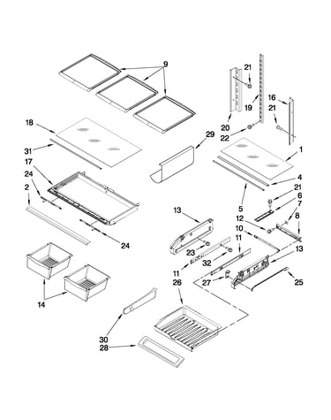 Shelf parts