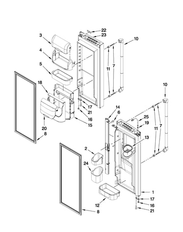 Refrigerator door parts