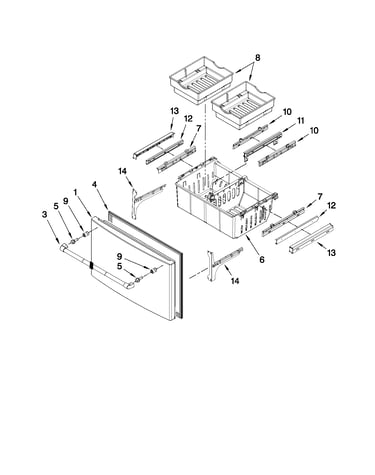 Freezer door parts